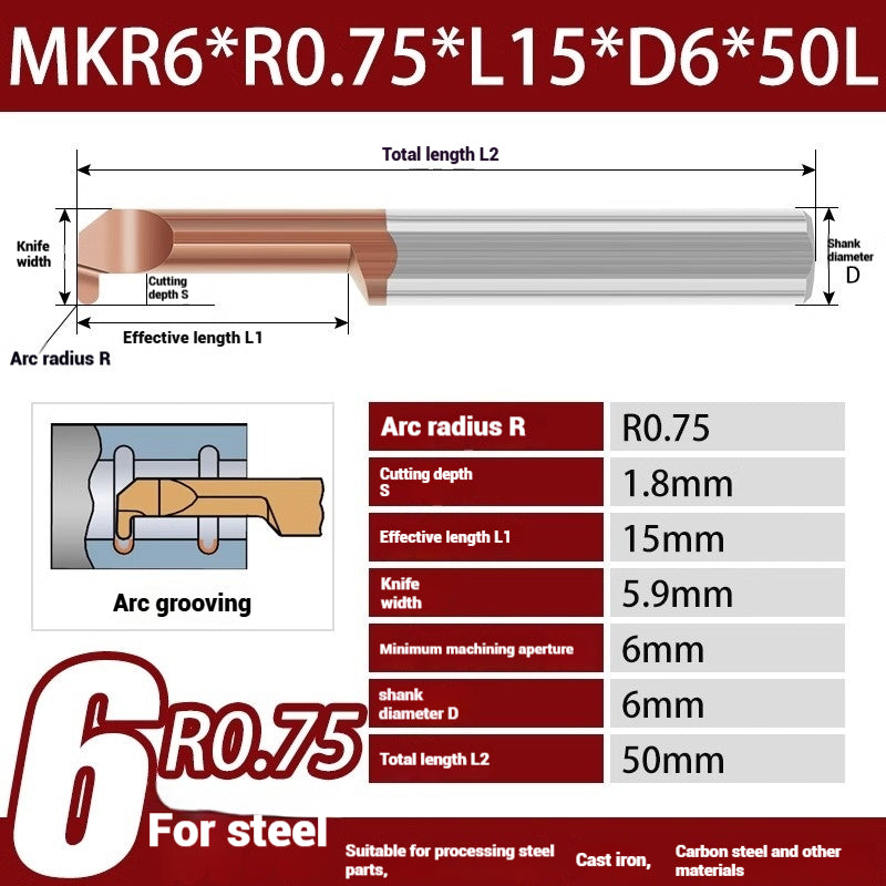 1136-CNC Small Bore Grooving Tool MGR Integral Tungsten Carbide Small Bore Hook Grooving Tool for Steel and Aluminum Internal Grooving Toolholder Shandong Denso Pricision Tools Co.,Ltd.